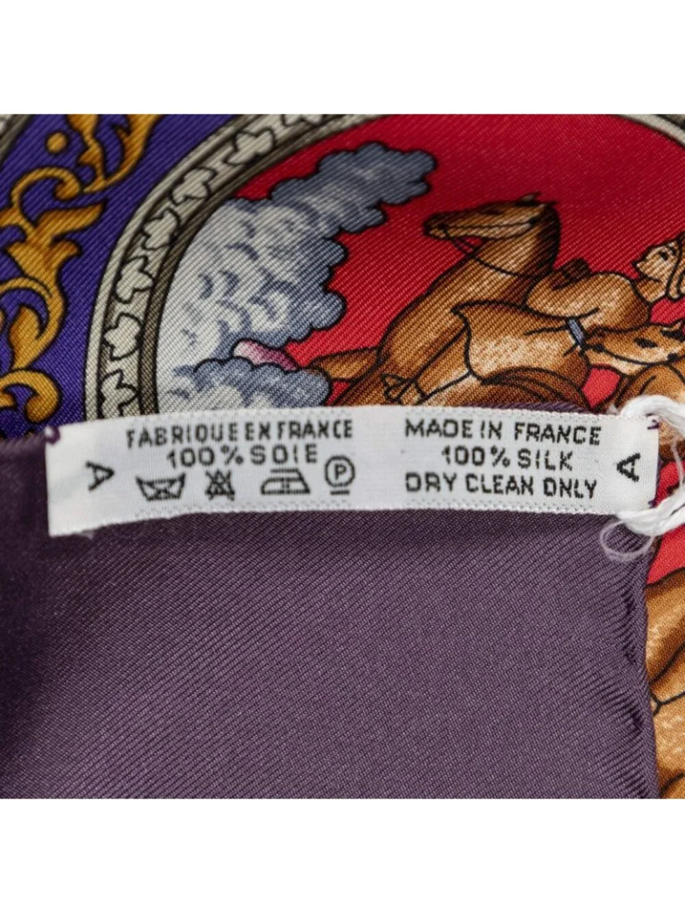 Hermes Scarf Purple Red Orange Silk